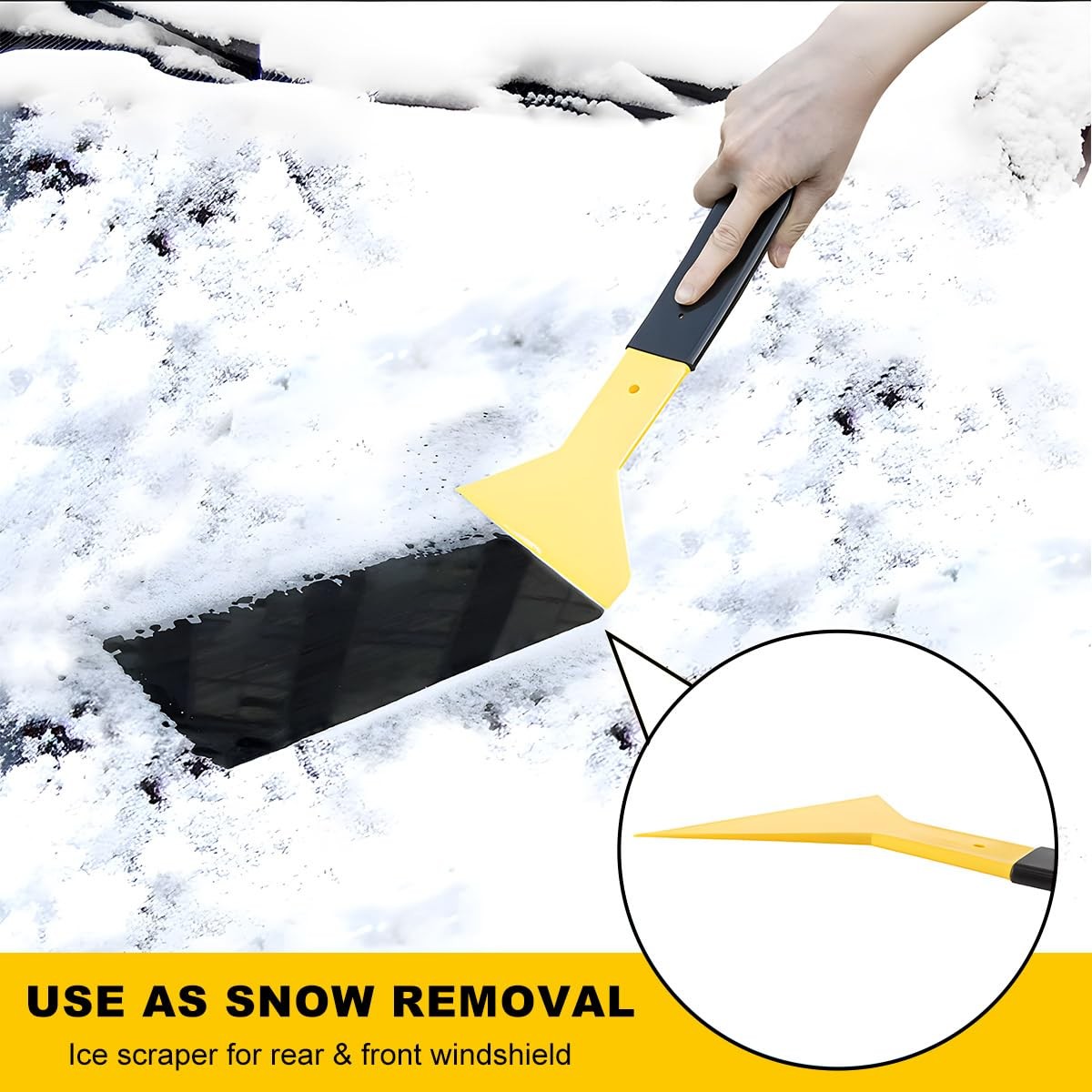 Window Tint Squeegee, Long Handle Triangle Scraper Vinyl Wrapping Tool Film I…