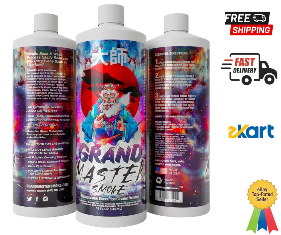 64oz / 2 Pack Soak & Wash Bundle Glass Pipe Cleaner – Cleanse, Deodorize, Restor