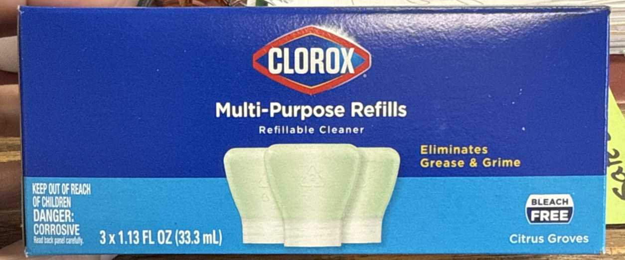 (4 Pack) Clorox Multi-Purpose Concentrate Refills, 3ct x 1.125oz, Citrus Grove
