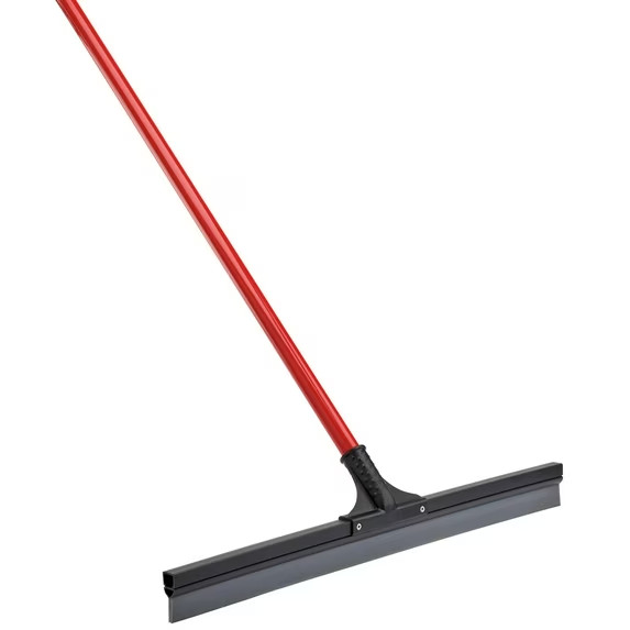 Libman High Power Commercial 24″ Rubber Flex Blade Floor Squeegee Red Steel Hand