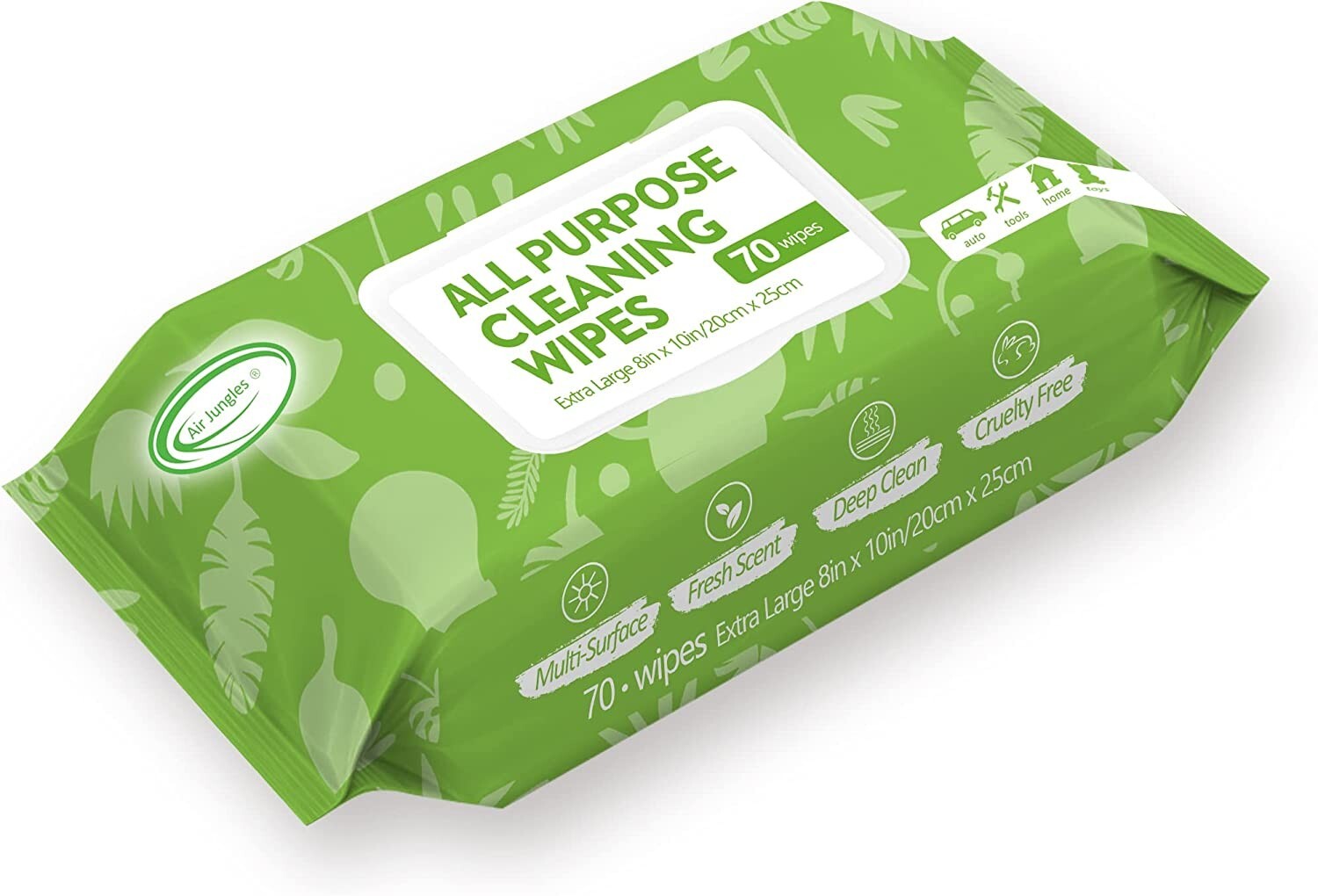 Air Jungles All Purpose Car and Home Cleaning Wipes 70 Count (Pack of 1)