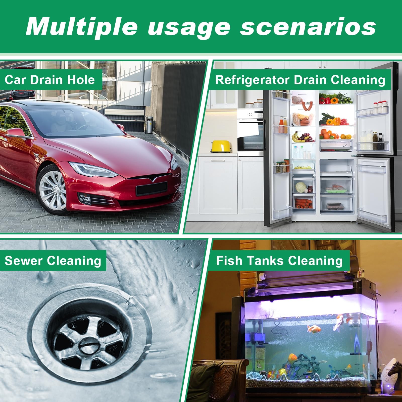 Auto Sunroof Drain Cleaning Tool Flexible Car Sun Roof Drain Cleaner Unclogger