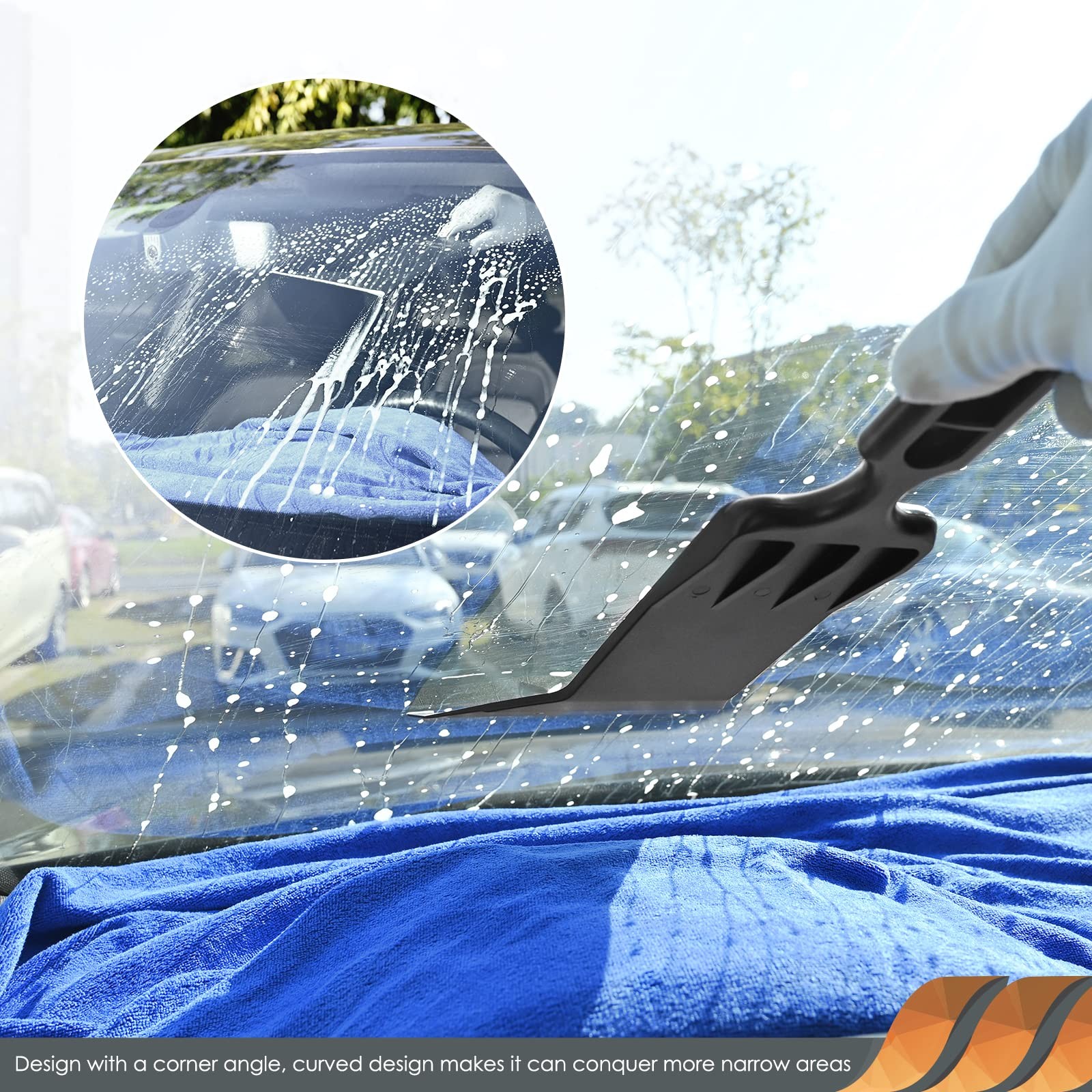 Window Tint Bulldozer Squeegee Scrubber Paddle Squeegee, Long Handle Flat Gla…
