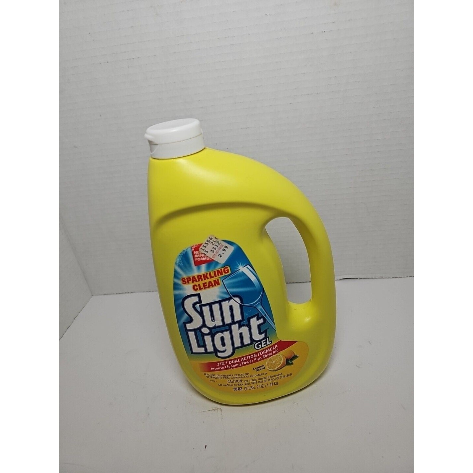 Sun Light Gel Lemon Machine Dishwasher Detergent 2 In 1 Vintage 90s PROP Full !!