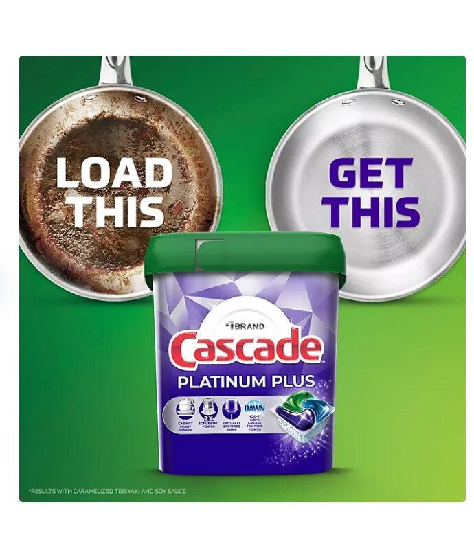 Cascade Platinum Plus ActionPacs Dishwasher Detergent Pacs, Fresh Scent, 81 ct.
