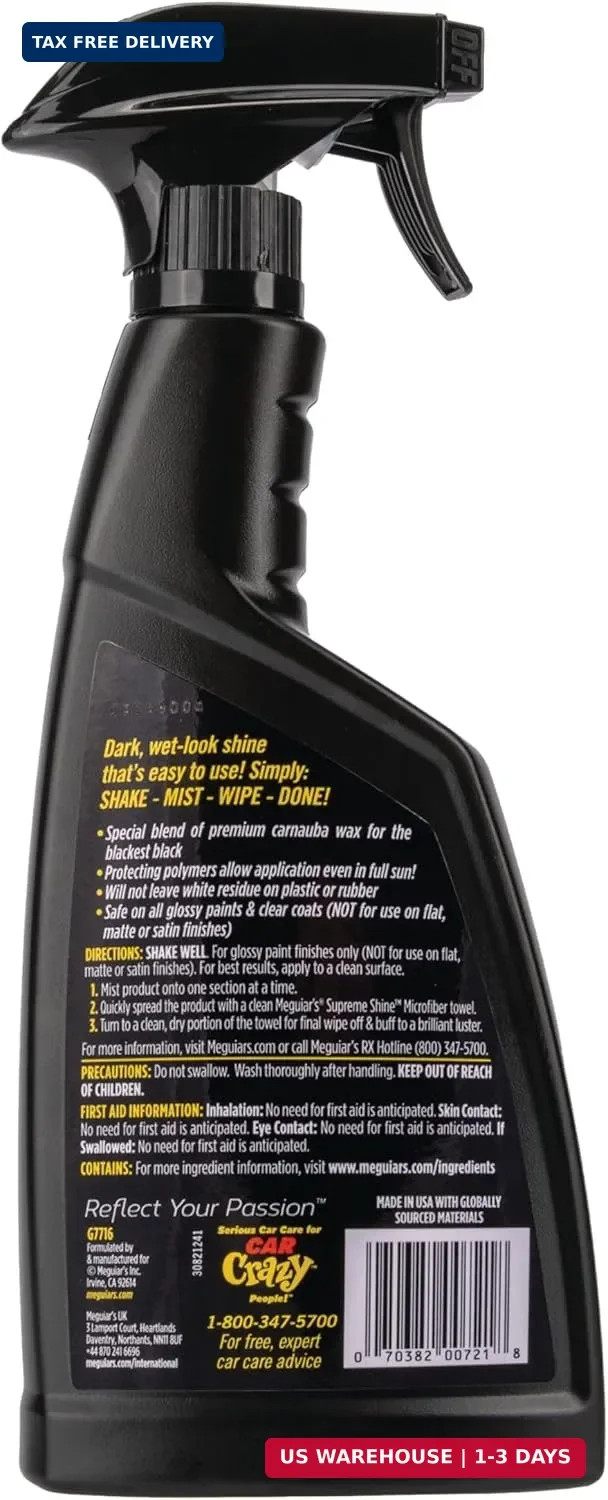 Meguiar’s G7716 Gold Class Carnauba Quik Wax, Special Blend for Richness and Shi
