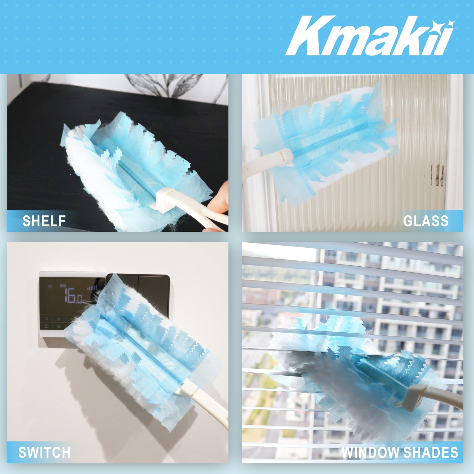 Disposable Duster Refills Bulk Heavy Duty Dusters Blue Electrostatic Duster Refi