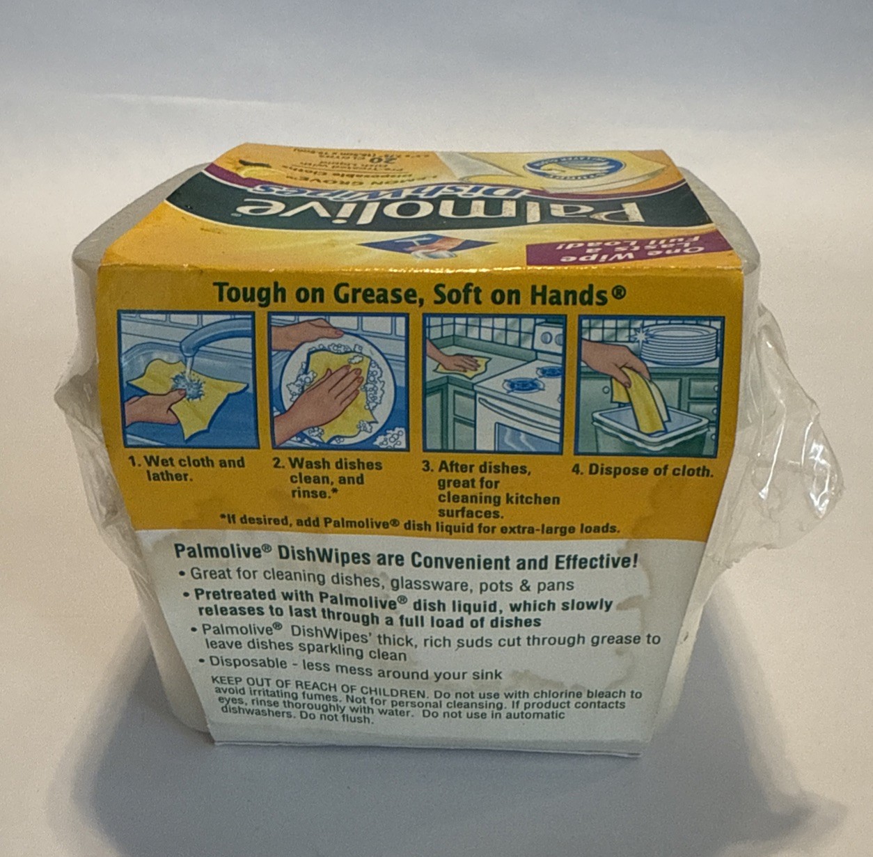 Palmolive Dish Wipes Lemon Grove Pretreated Disposable Cloths Discontinued 20 Ct