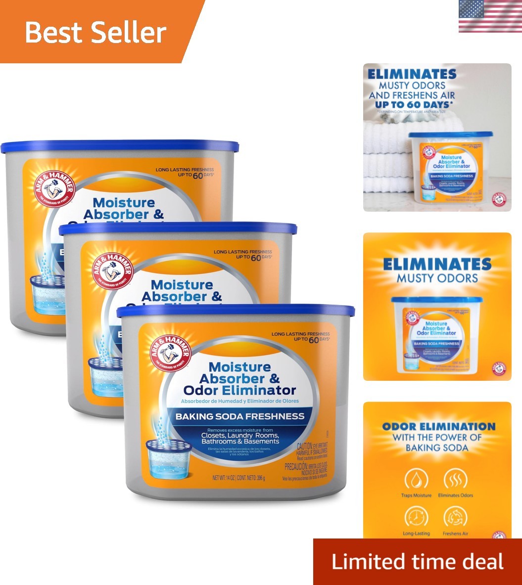 Fragrance Free Refillable Moisture Absorber and Odor Eliminator 14 oz. Tub
