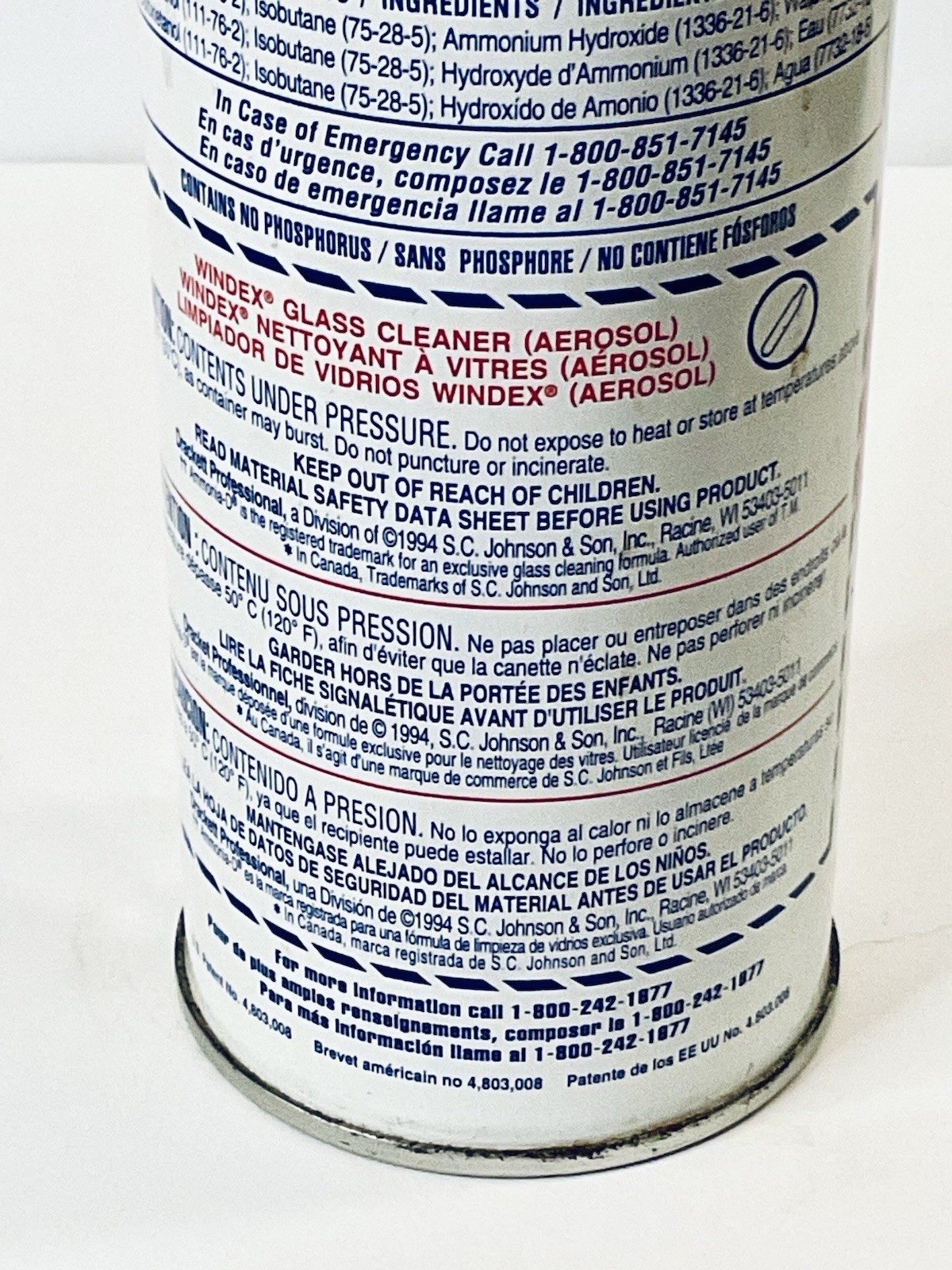 WINDEX GLASS CLEANER W/ AMMONIA-D 20 OZ DRACKETT PROFESSIONAL SC JOHNSON 1994