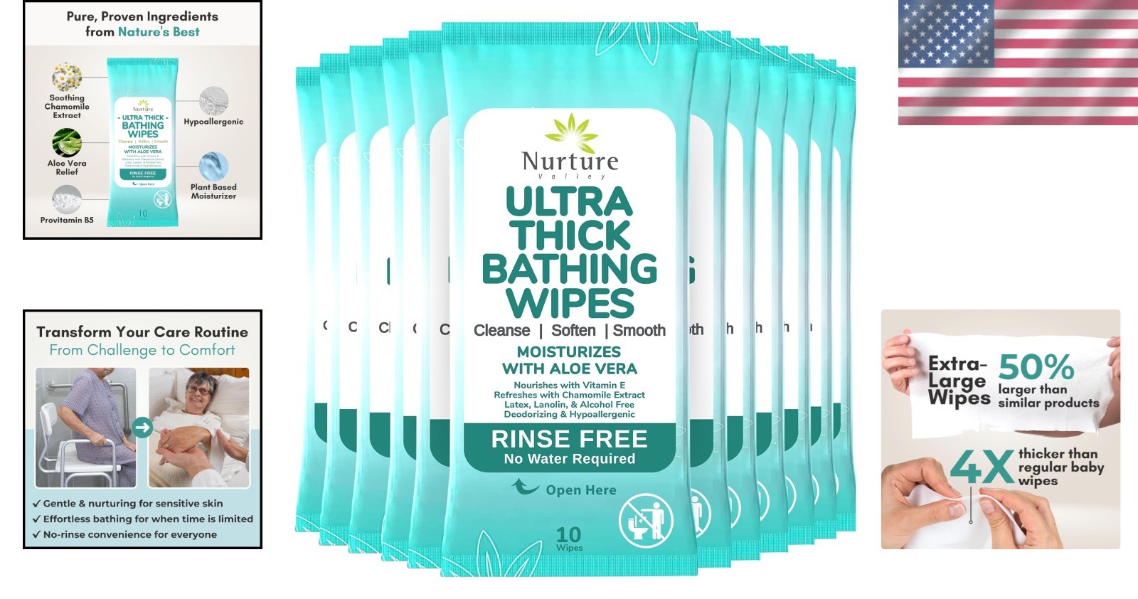 Convenient Aloe & Vitamin E Body Wipes – 120 XL Disposable Wipes for Cleanliness