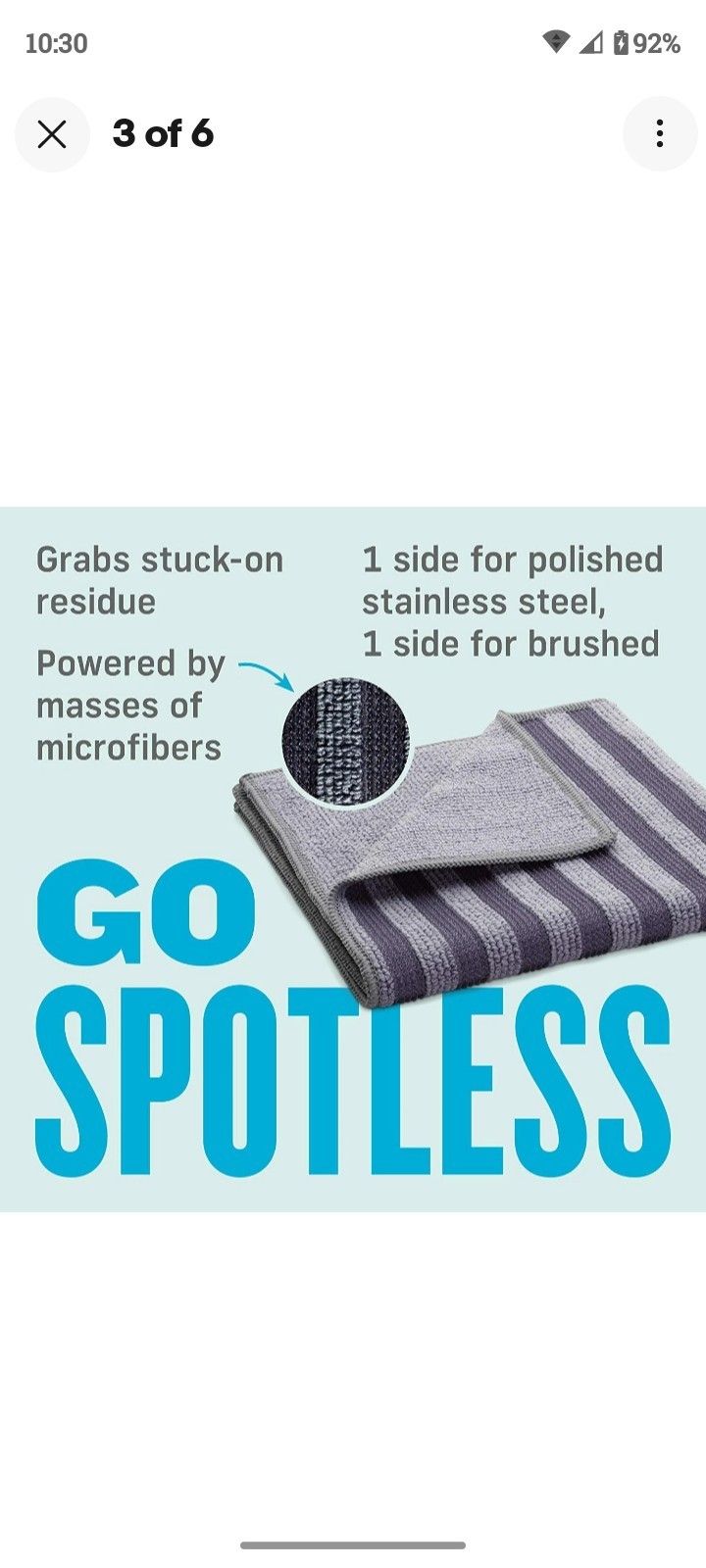 3 E-Cloth Stainless Steel Kitchen Cleaning Cloth Clean Dry & Polishes with Water