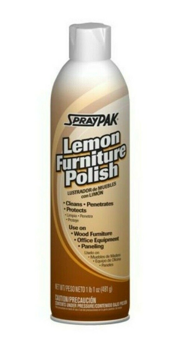 2-Pack – Spraypak Lemon Furniture Polish 17oz can Cleaning Product 1480-734
