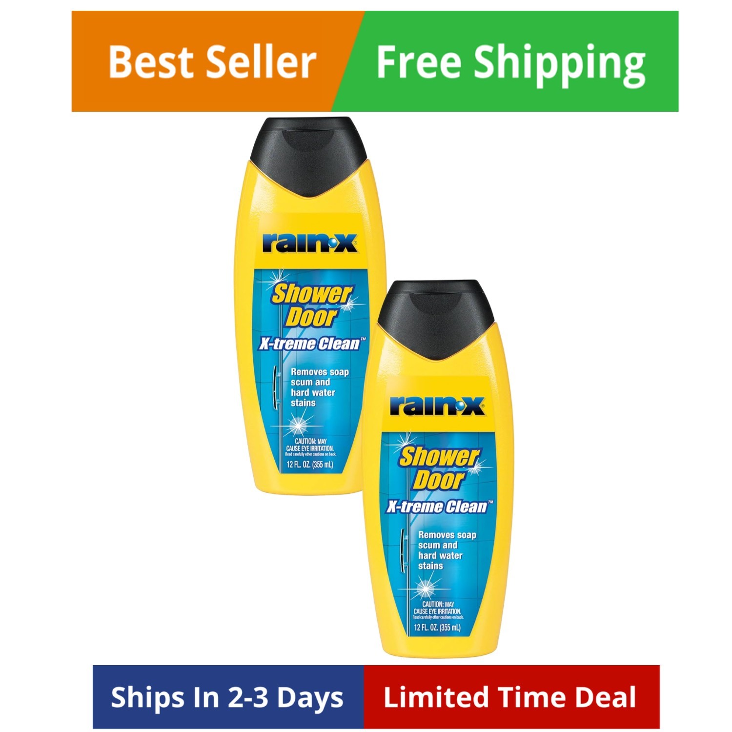 X-Treme Clean Shower Door Cleaner, 12 Fl. Oz, Formulated To Glass Doors – Rem…