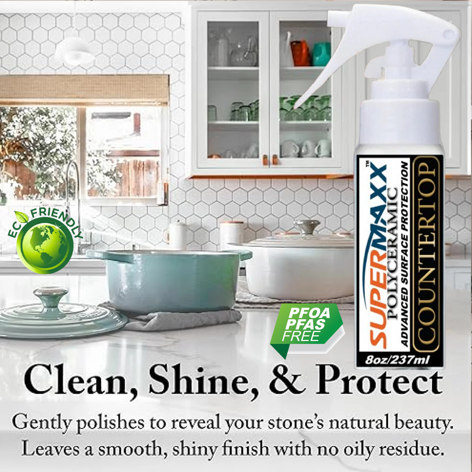 COUNTERTOP SEALER, ALL SURFACE CERAMIC SPRAY GRANITE MARBLE QUARTZ STONE GLASS