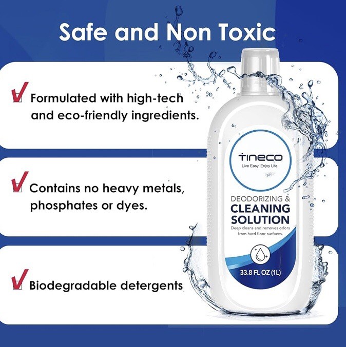 Tineco Deodorizing Cleaning Solution 33.8 fl oz Deep Cleans Hard Floors 2-Pk New