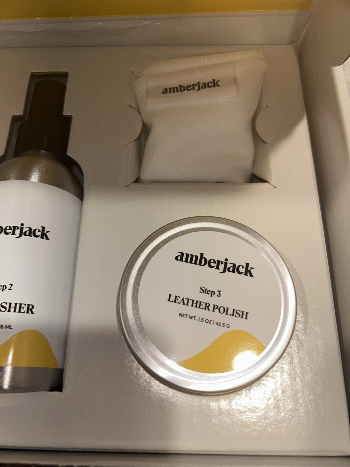 Brand New Open Box Amberjack Leather Care Kit Retails Clean, Refresh Polish