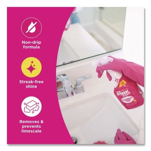 The Pink Stuff Miracle Bathroom Foam Cleaner, Fruity Scent, 25.4 oz Bottle, 4/CT