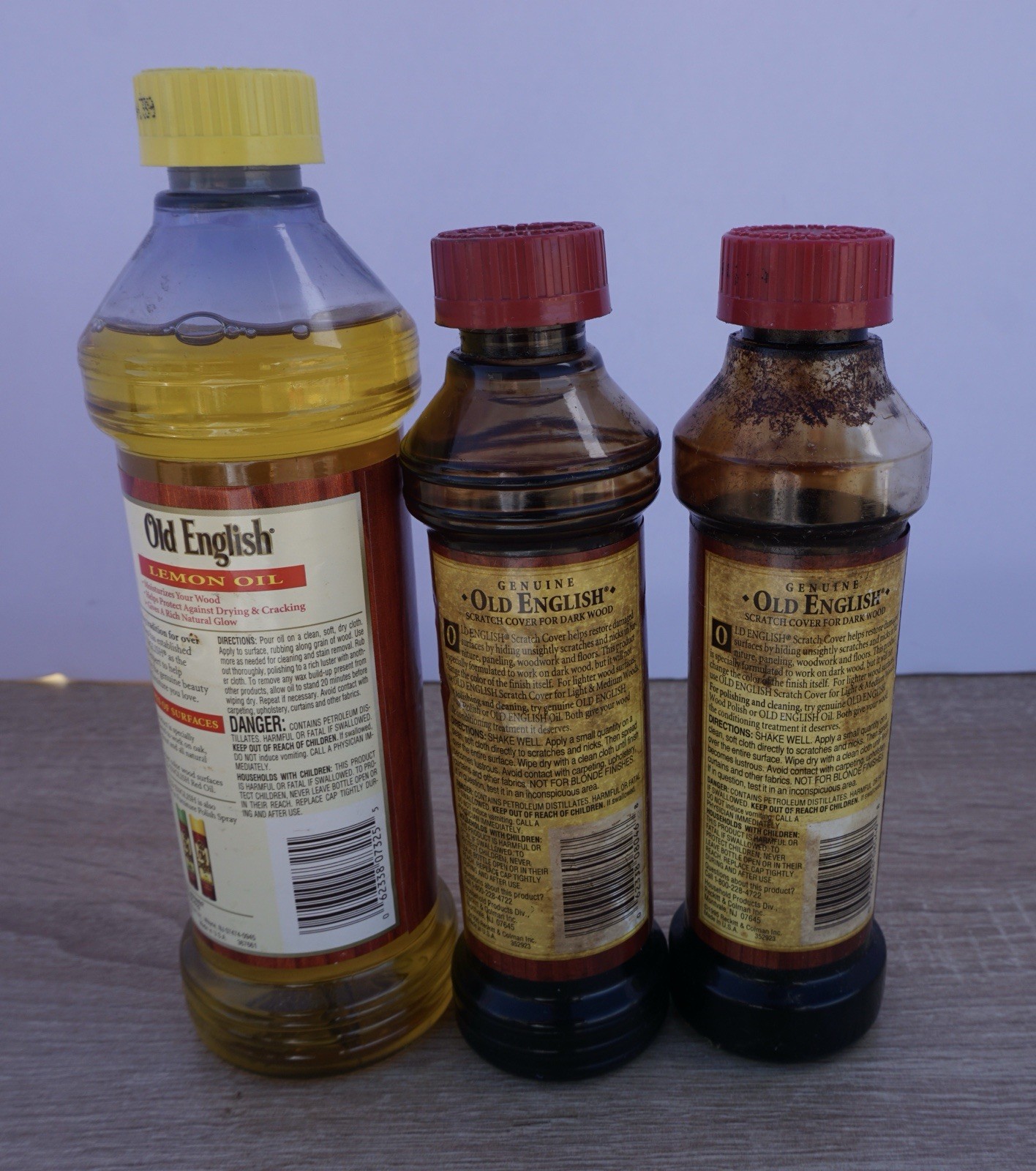 Old English Lemon Oil & Scratch Cover for Dark Woods 3-Pack Lemon Scent