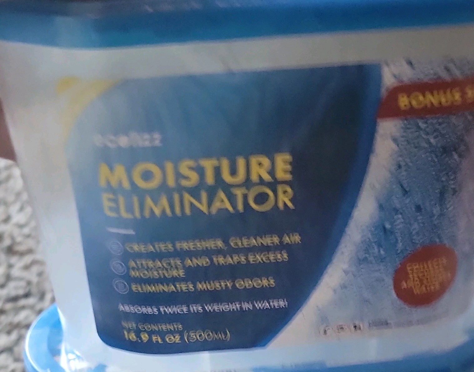 Ecofizz Moisture Eliminator Solid 16.9 fl oz 2 Pack Absorbs Twice Its Weight