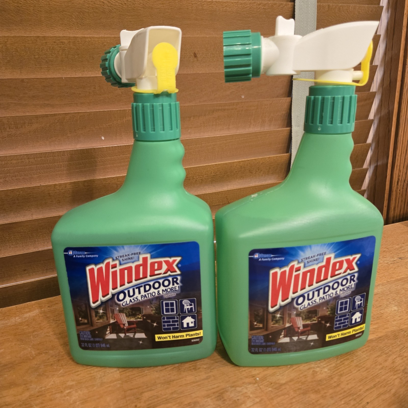 2 Pk Windex Outdoor Glass Cleaner Patio Concentrated 32 Fl Oz Hose Attachments