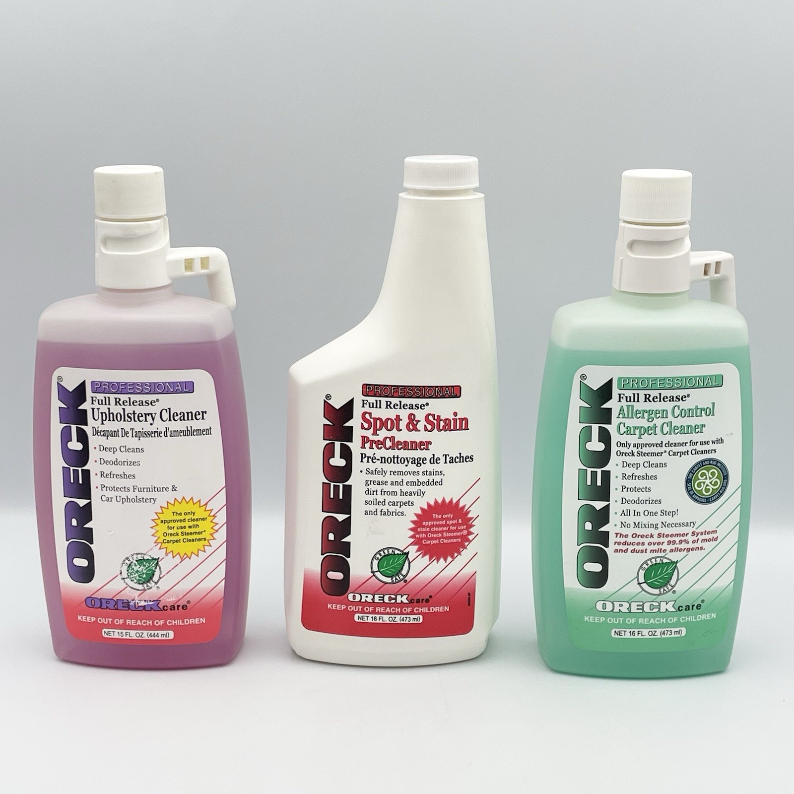 New Oreck Full Release Cleaner Cartridge Lot 3 Upholstery Spot Stain Allergen