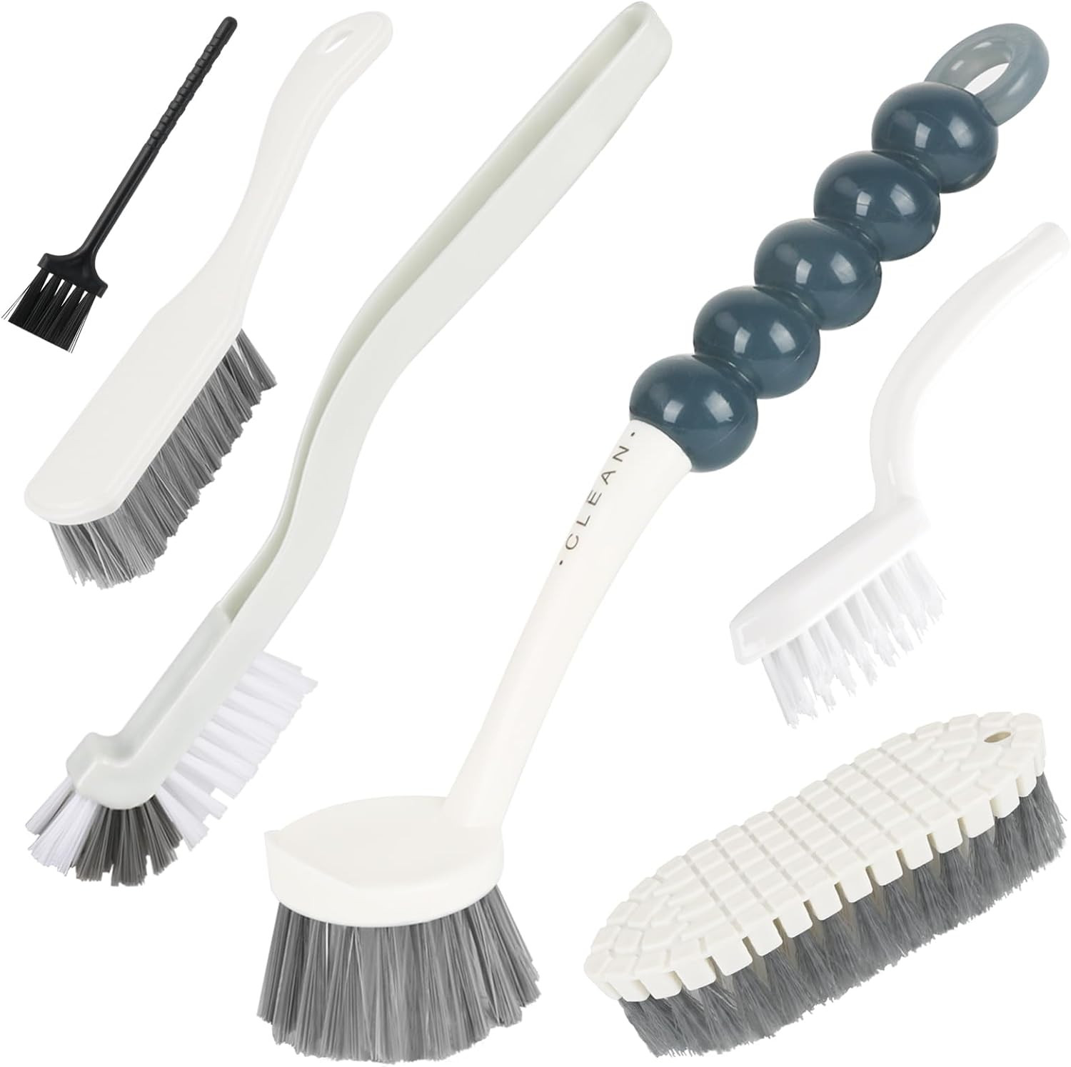 6 Pack Multipurpose Household Cleaning Set, Deep Cleaning Brush Set with Grip…
