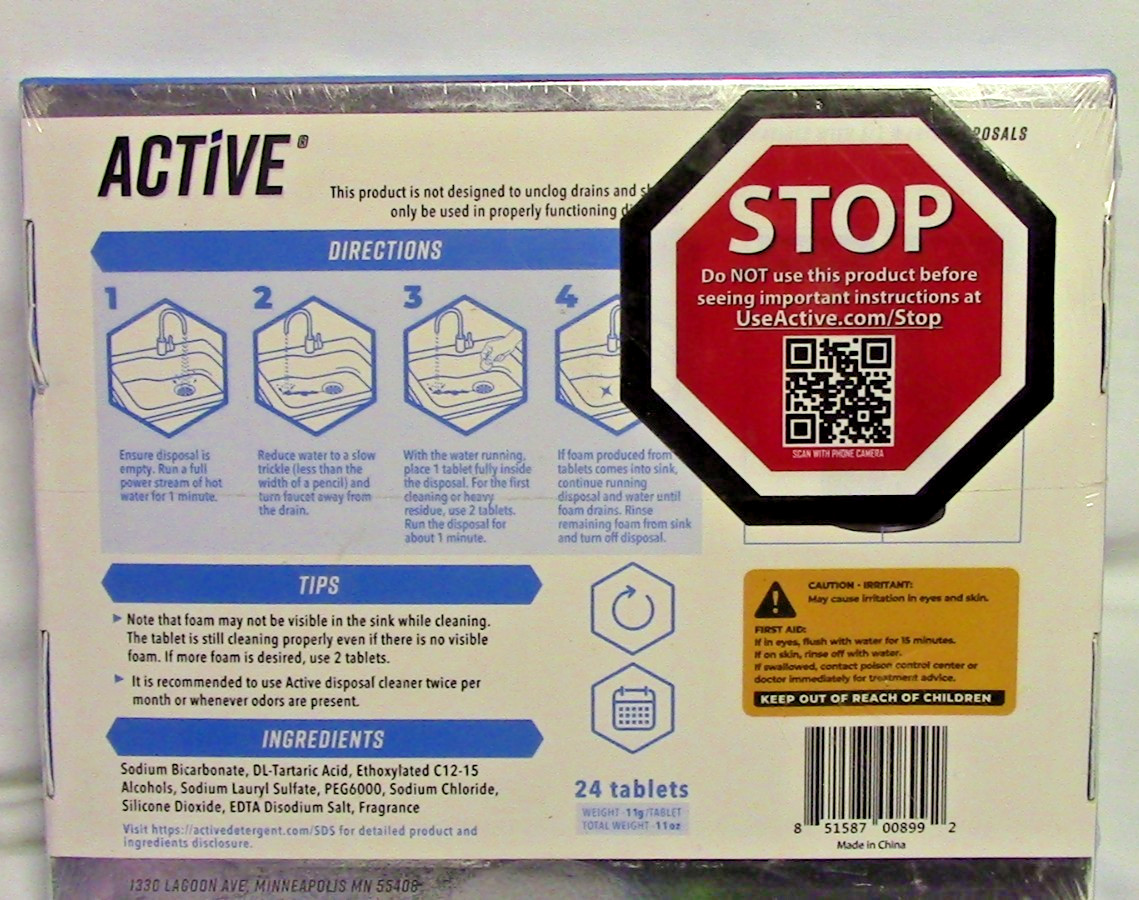 Active Disposal Cleaner (1 Year Supply) 24 Tablets
