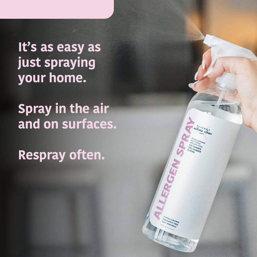 ALLERGEN SPRAY PETS DUST ALLERGIES & MORE AIR & SURFACE CONTROL JUST ADD WATER B