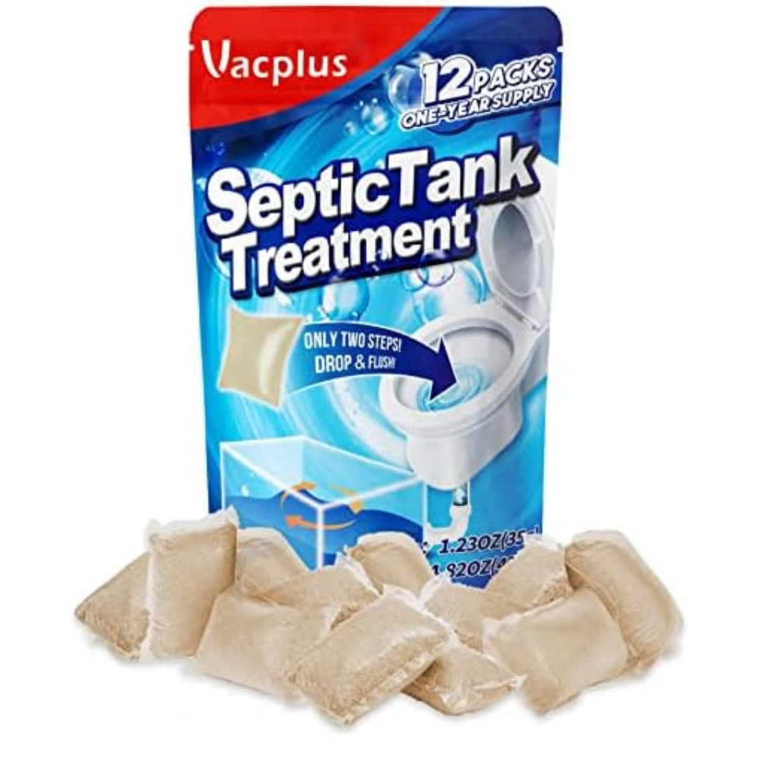 Septic Tank Treatment 12 Pcs for 1 Year Supply Dissolvable Packs Easy Operation