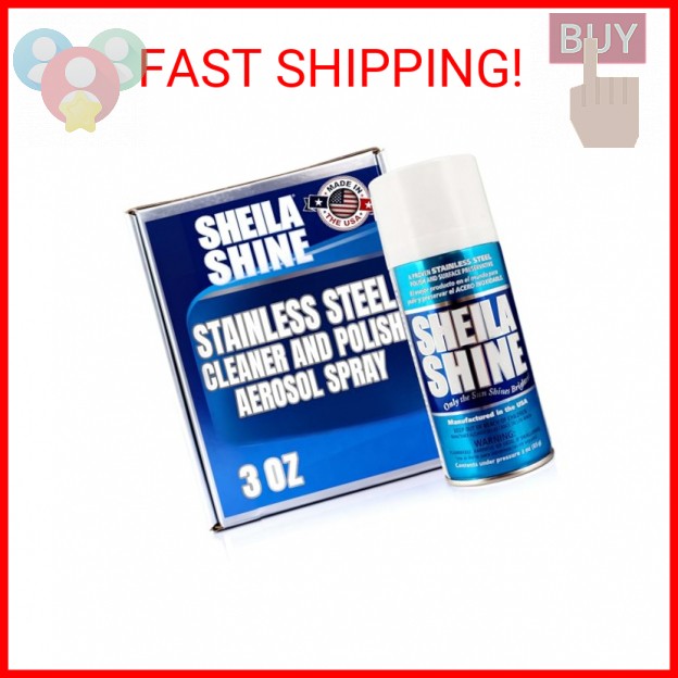 Sheila Shine 3oz Stainless Steel Cleaner and Polish – Cleans, Polishes & Protect