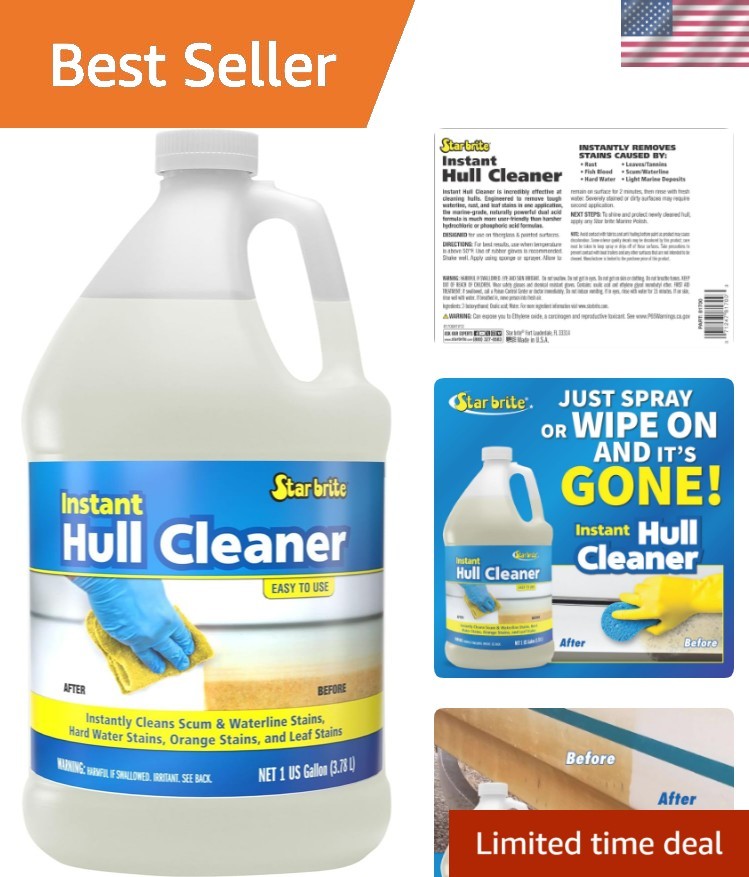 Instant Hull Cleaner – Easily Remove Stains, Scum Lines & Grime for Boat Hull…