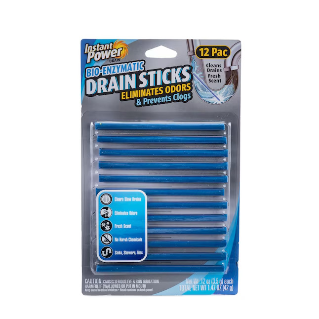 Instant Power Bio-Enzymatic Drain Sticks 12 -Pack 1 Ounce(s) Drain Cleaner
