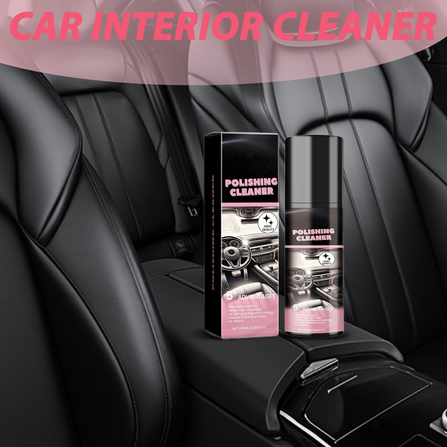 Car Interior Cleaner, 100ml Car Interior Cleaner, Total Interior Cleaner & Prote