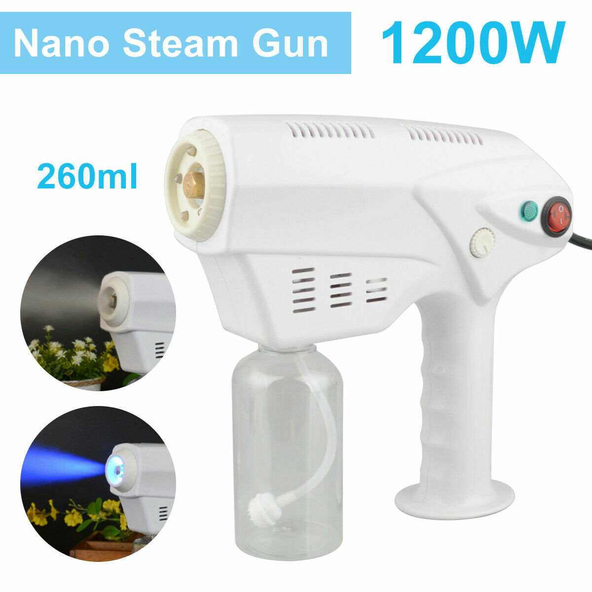 Handheld 1200W Nano Sprayer Disinfection, Mist Fog Smoke Machine Sanitization