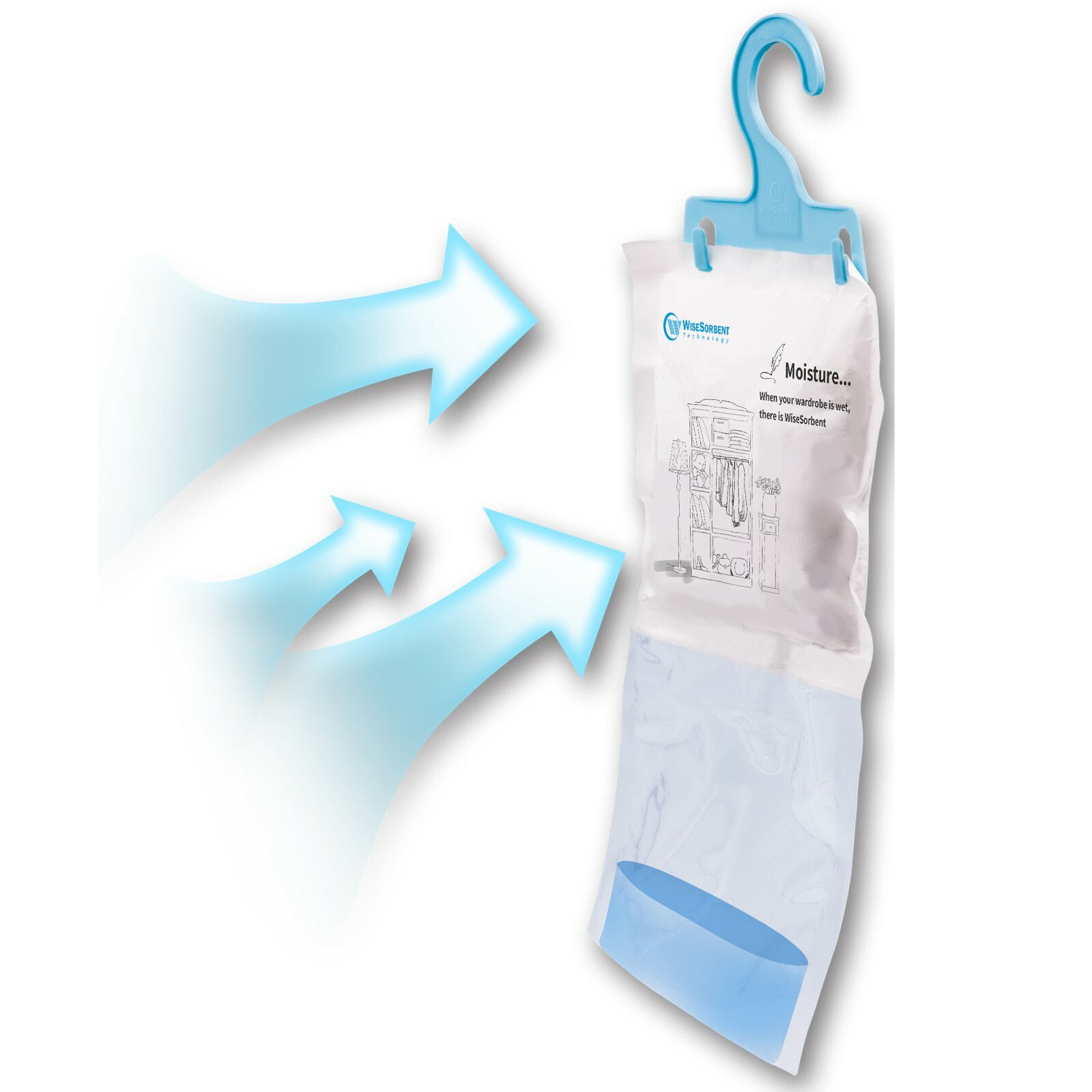 Moisture Absorber Hanging Bags Hanging Closet Dehumidifier Bags-Pack of 28 Pack