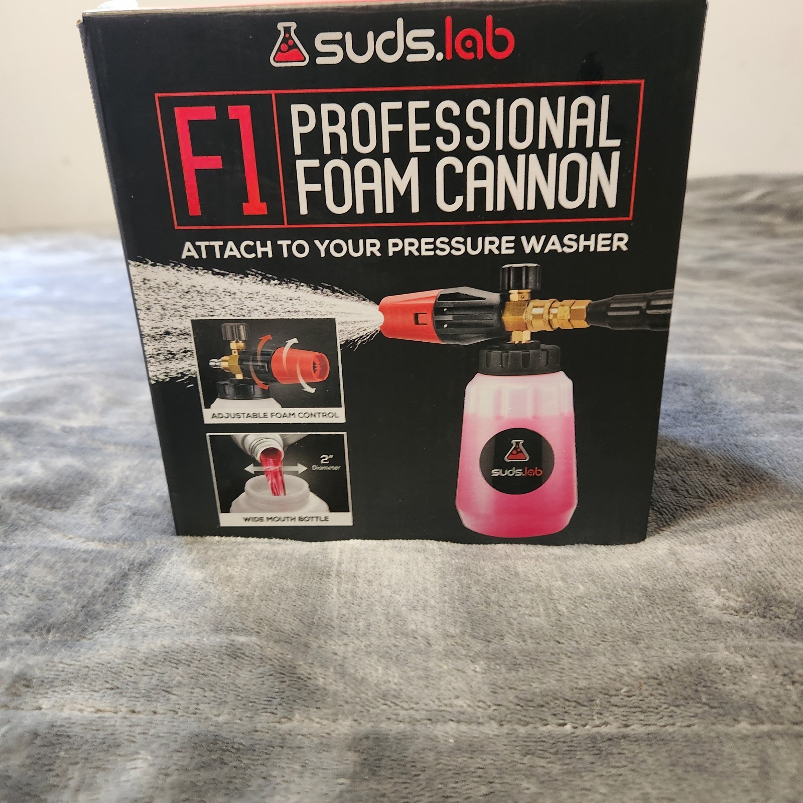Suds Lab F1 Professional Foam Cannon w Adjustable Foam New-Open Box.