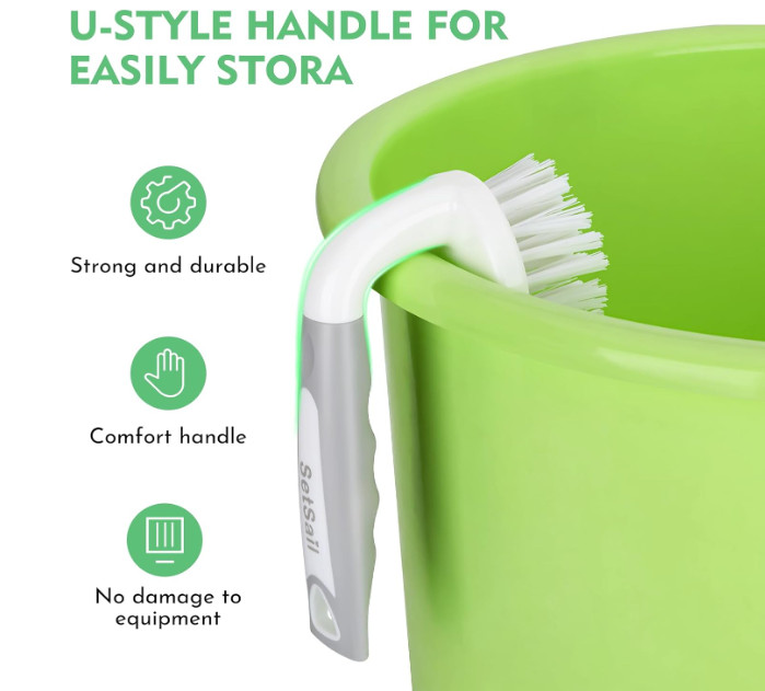Scrub Brush, Heavy-Duty Scrub Brushes for Cleaning with Stiff Bristles Cleaning