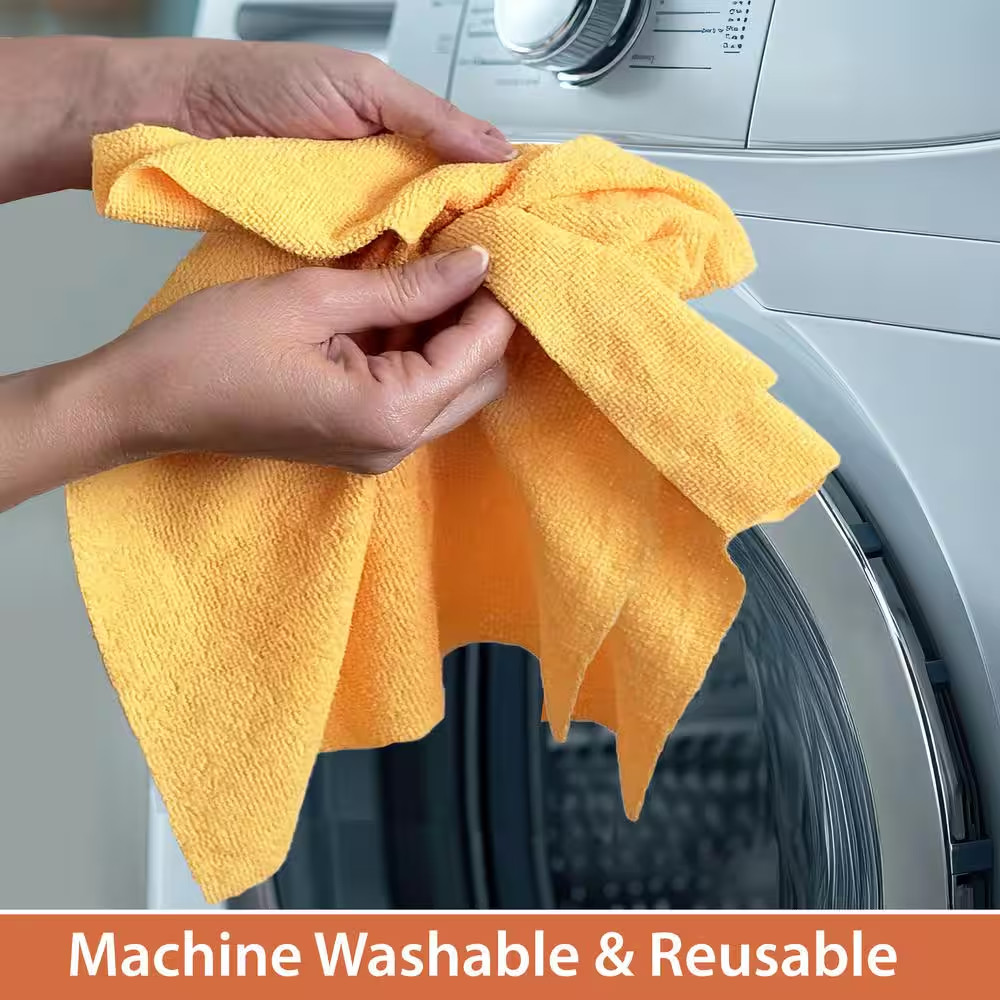 50 Count Microfiber Cleaning Cloth Roll 23oz Glass Cleaner Cleaning Kit