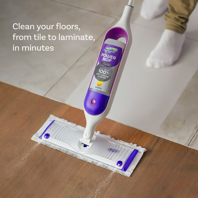 Swiffer Power Mop VTL Refill Lemon Spray Floor Cleaner 2 -Count