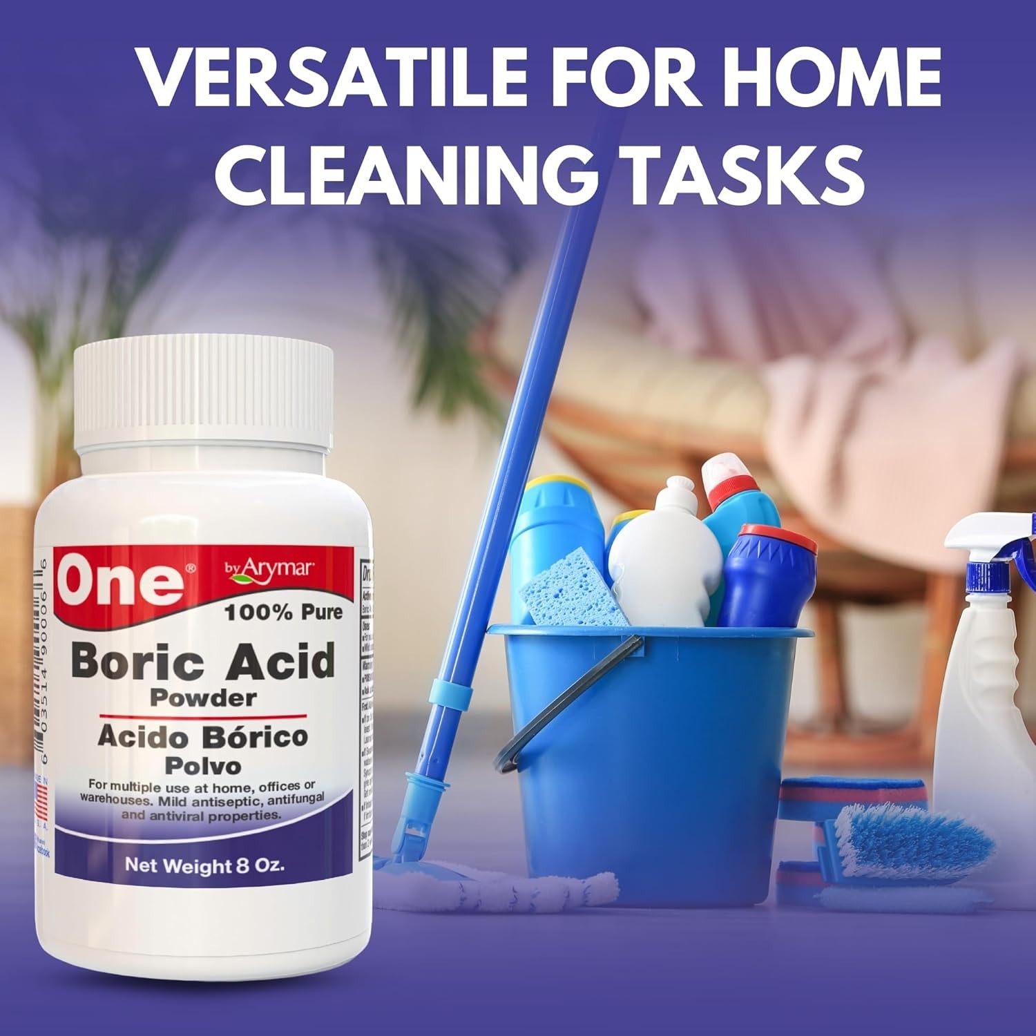 Eco-Friendly Boric Powder – 8oz Multipurpose Cleaner & Freshener – Made in USA