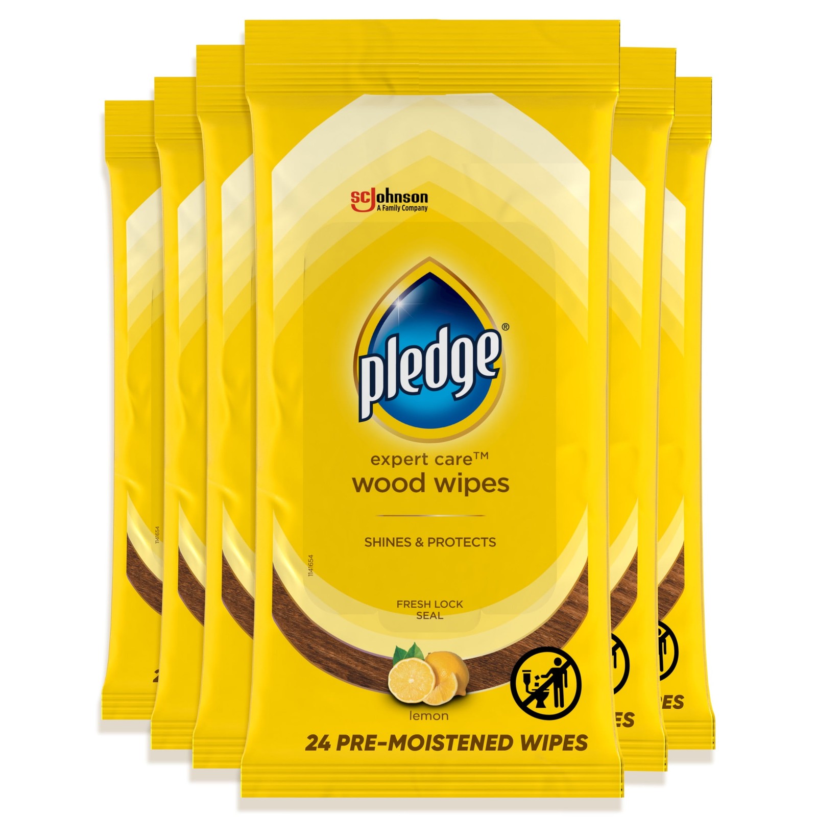 Pledge Expert Care Wood Wipes, Shines and Protects, Removes Fingerprints