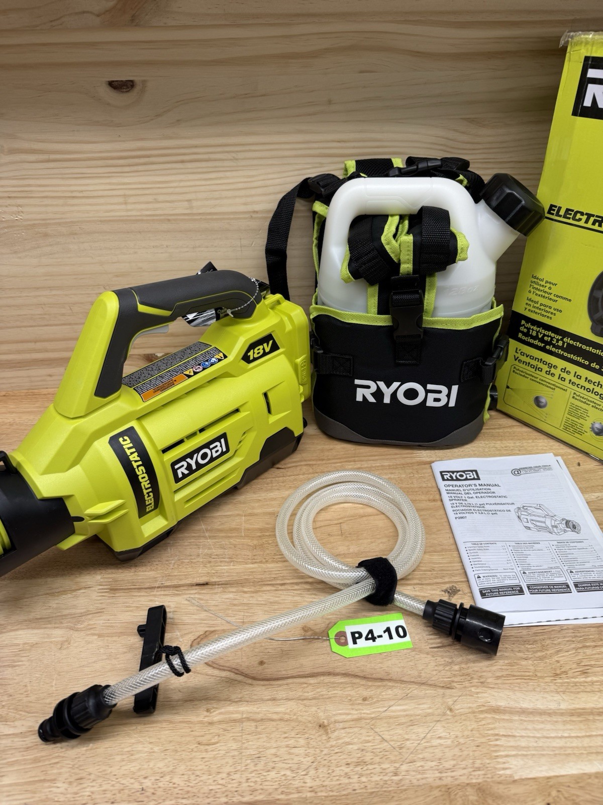 RYOBI ONE+ 18V Electrostatic 1 Gal. Sprayer Kit with 2 Batteries / Charger