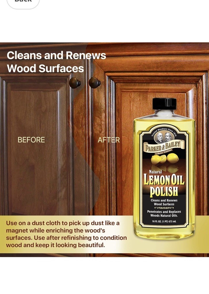 (2-Pack) PARKER & BAILEY LEMON OIL POLISH Furnitures Woods CONDITIONER CLEANER