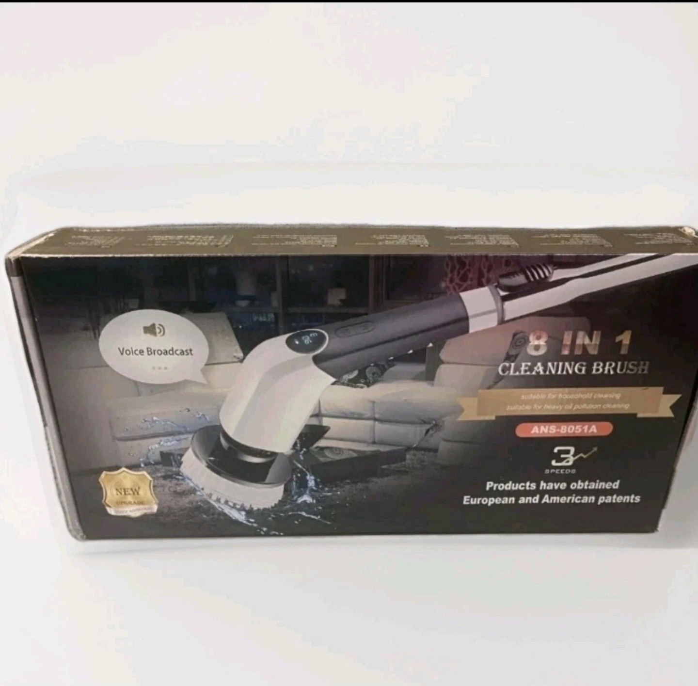 Cordless Electric Spin Scrubber 8-in-1 Rechargeable Bathroom Cleaning Brush Kit