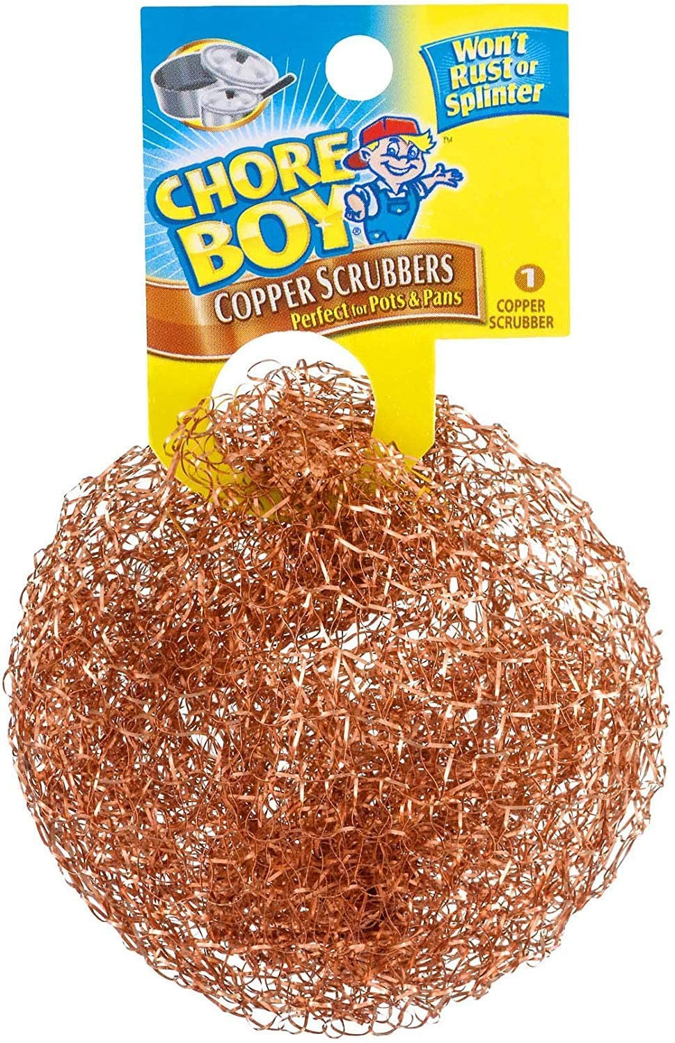 Ultimate Copper Scrubber Scouring Pad, Pure Copper (10-Pack)