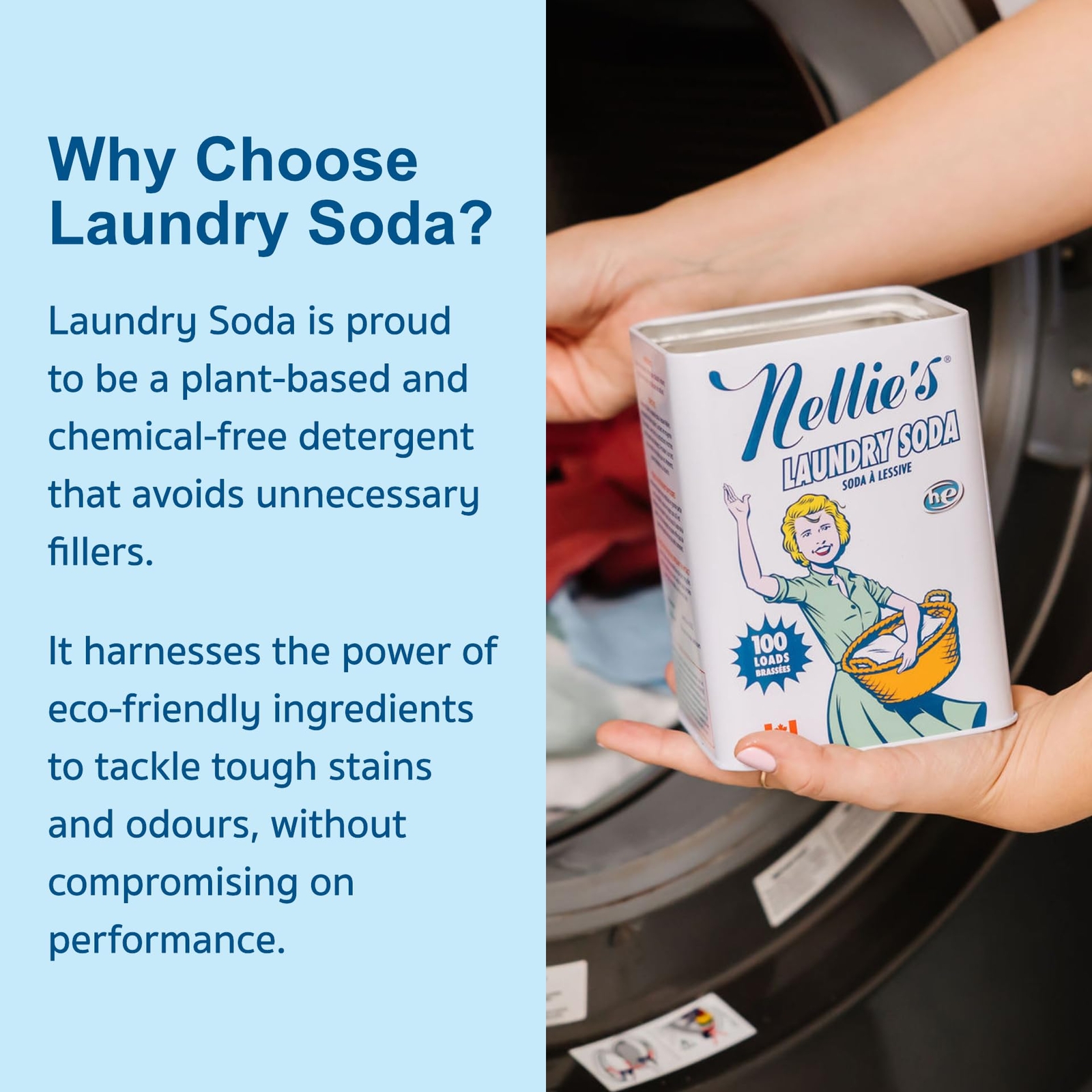 Nellie’s All-Natural Laundry Detergent 100 Load 3.3 lb (Pack Of 6)