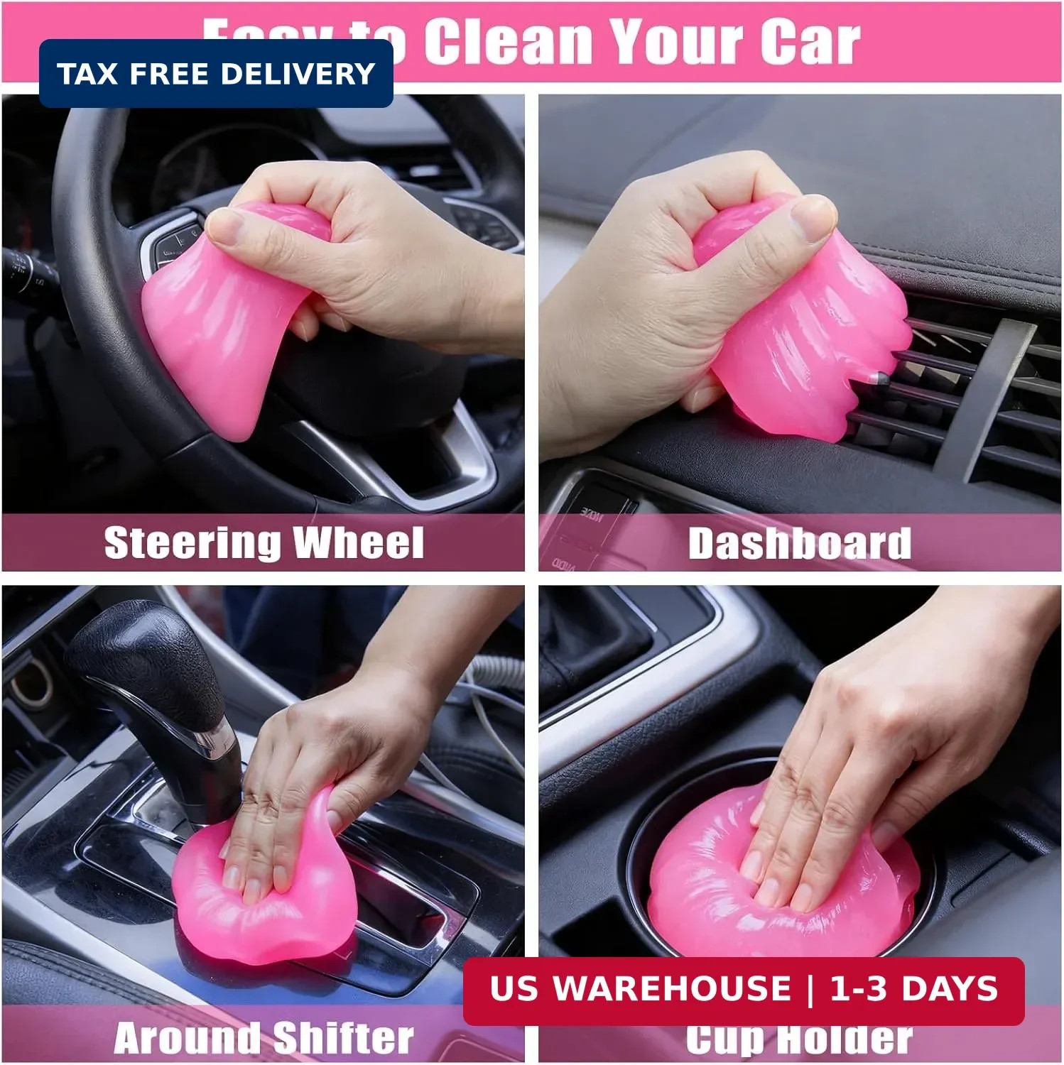 Windshield Cleaner Tool, 17Pcs Car Interior Detailing Kit, Detailing Brush, Towe