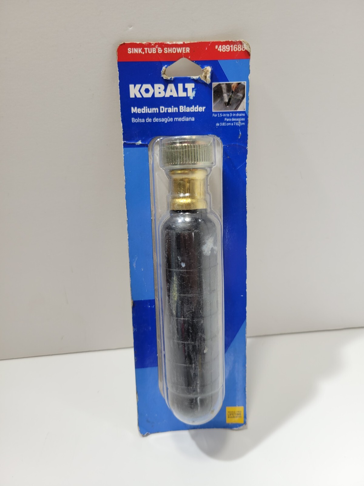 KOBALT Medium Drain Bladder Clog Cleaner Remover for 1.5in to 3in Drains 4891688