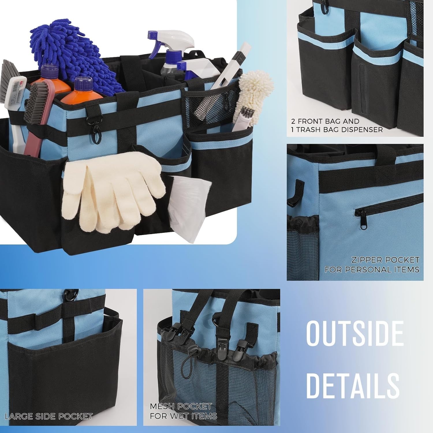 Water-Resistant Wearable Cleaning Caddy – Efficient Organizer for Housekeepers